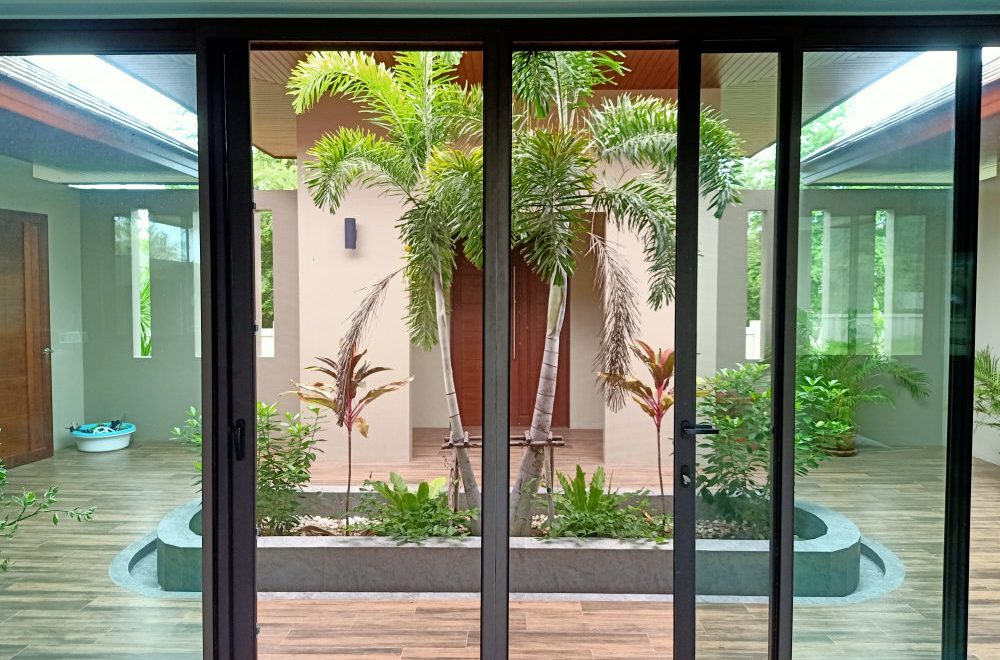 Front porch landscape - Bali Style Home for Sale in Khao Kalok