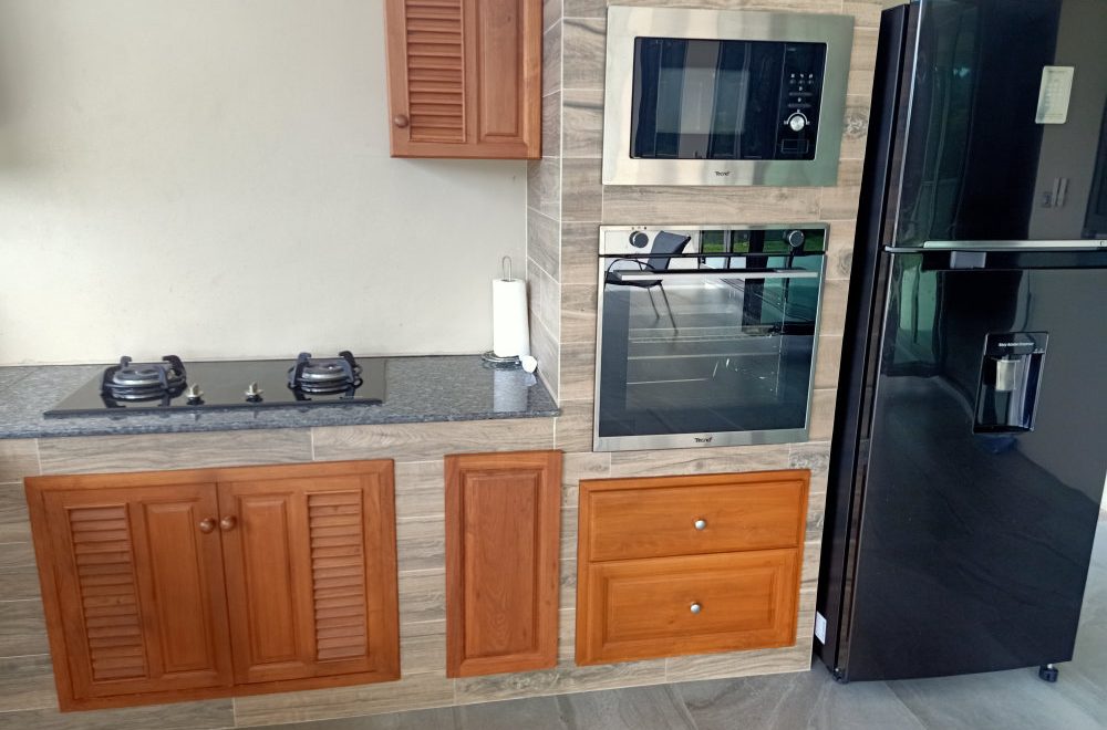Outside porch kitchen - Bali Style Home for Sale in Khao Kalok